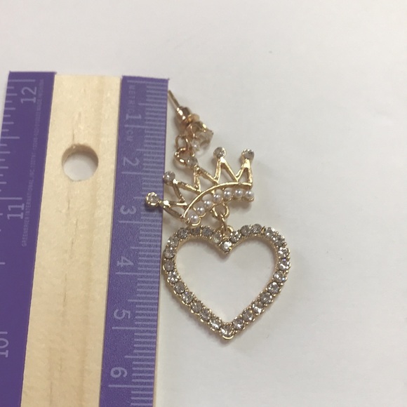Queen Heart Earrings 👑❤️ Gold / silver - Picture 6 of 6